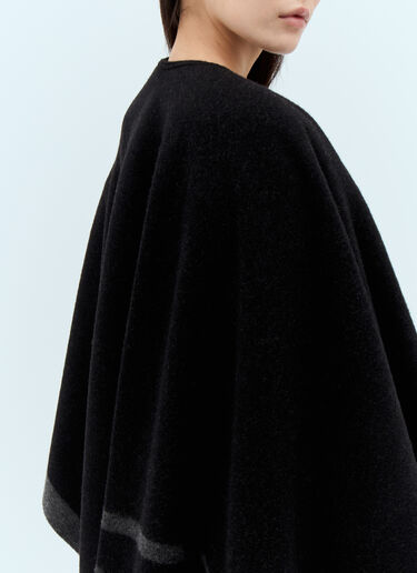 Max Mara 流苏羊毛斗篷 黑色 max0257034