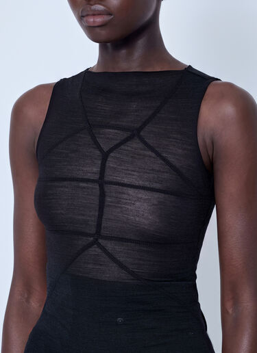 Rick Owens 透视拼接上衣 黑色 ric0266002