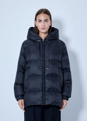 Max Mara Hooded Puffer Jacket Black max0266155