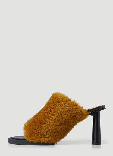 Jacquemus Les Mules Carré Rond Mules Khaki jac0246118