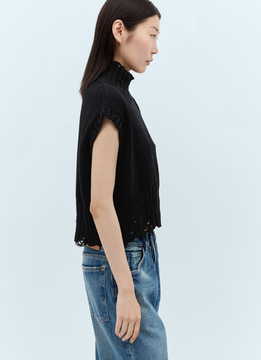 Marni 하이넥 크롭 스웨터 블랙 mni0253025