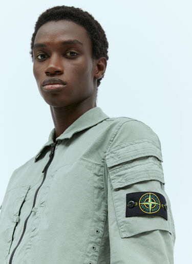 Logo Patch Overshirt Stone Island Logo Patch Overshirt Green sto0154040