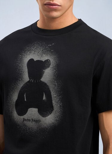 LN-CC® - Palm Angels: Spray Bear T-Shirt - Black Palm Angels Spray Bear T-Shirt Black pma0164108