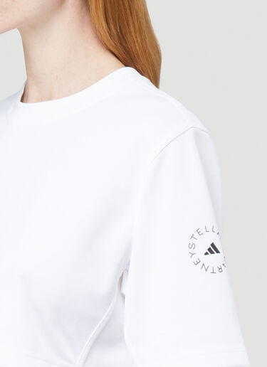 adidas by Stella McCartney フューチャー プレイグラウンド クロップドTシャツ ホワイト asm0243007