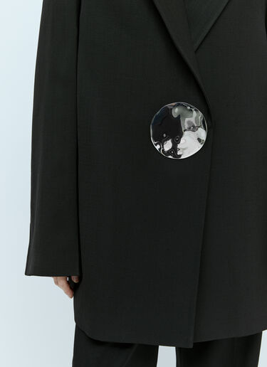 Jil Sander Round Jewel Wool Blazer Black jil0255010