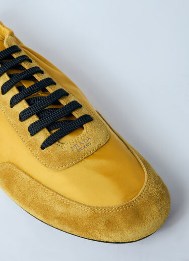 Prada Collapse Re-Nylon And Suede Sneakers Brown pra0160019