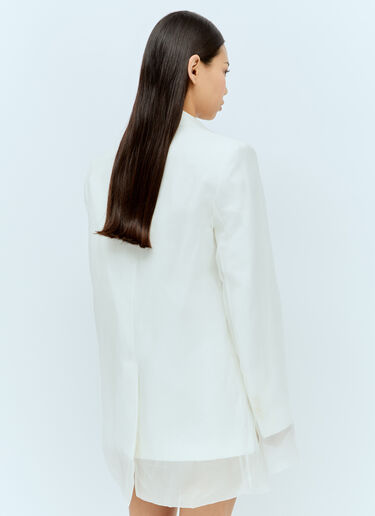 Sportmax Double-Layered Blazer White spx0256023