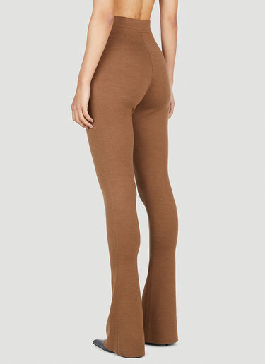 Saint Laurent High Waist Knit Leggings Camel sla0252028