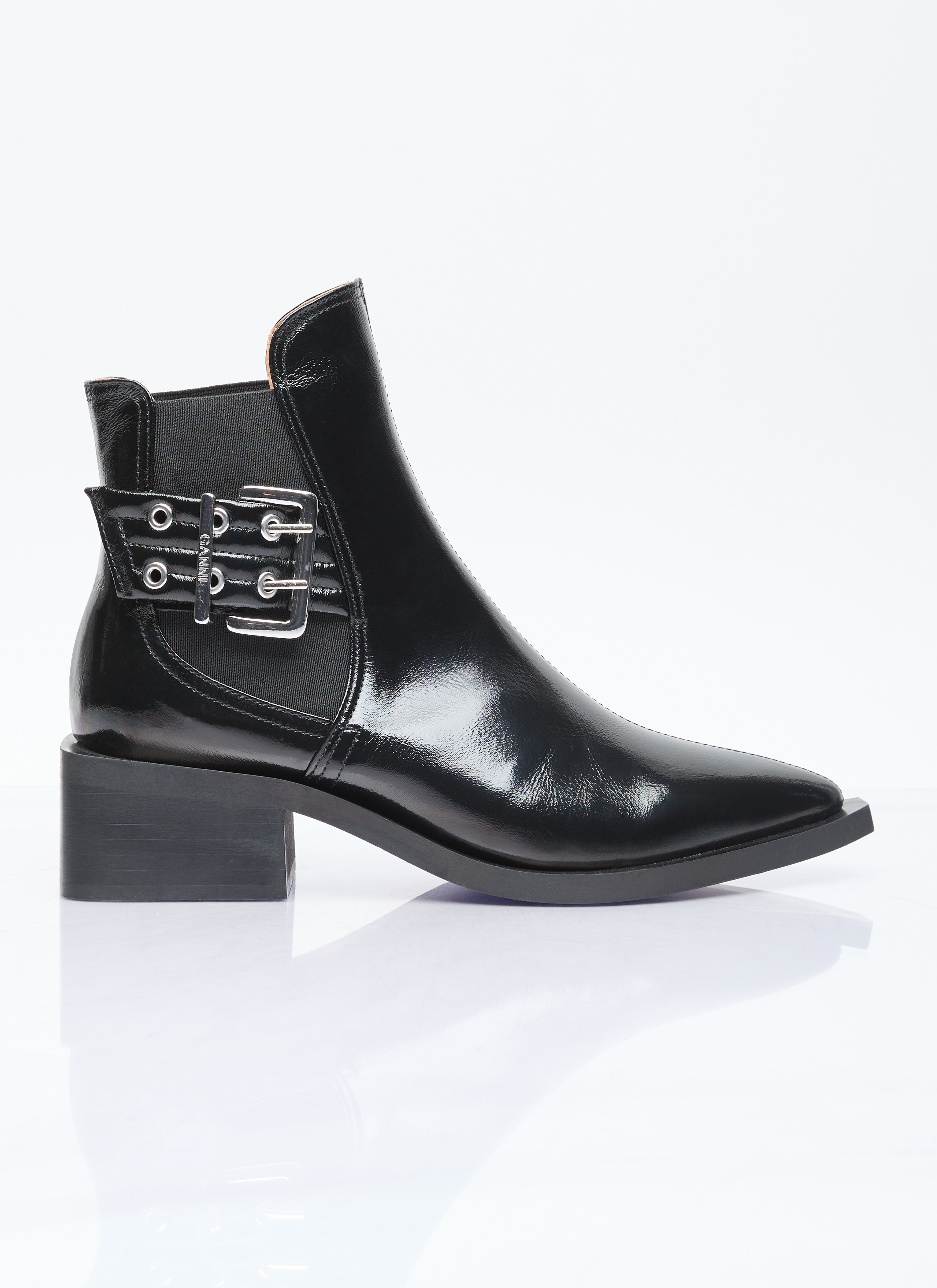 Our Legacy Chunky Buckle Chelsea Boots Black our0256009