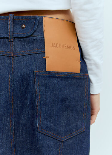 Jacquemus La Jupe De Nimes Obra 中长半身裙 蓝色 jac0256027
