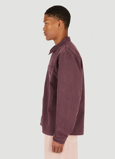 Stüssy 워시드 지퍼 오버셔츠 퍼플 sts0151003