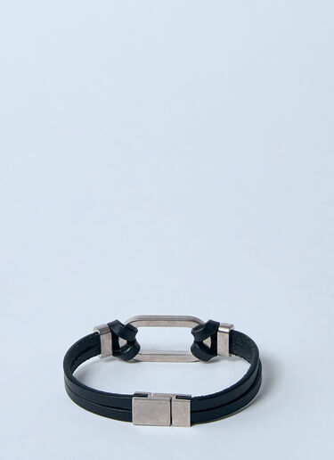 Saint Laurent Oval Ring Bracelet Black sla0159019