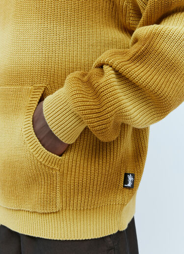 Stüssy Spray Dyed Hooded Knit Sweater Yellow sts0151005