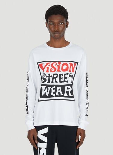 Vision Street Wear Wavy OG Box ロゴTシャツ ホワイト vsw0150005