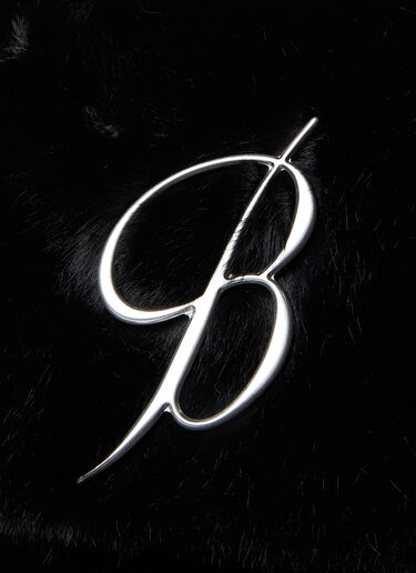 フェイクファーロゴハンドバッグ Blumarine フェイクファーロゴハンドバッグ ブラック blm0254012