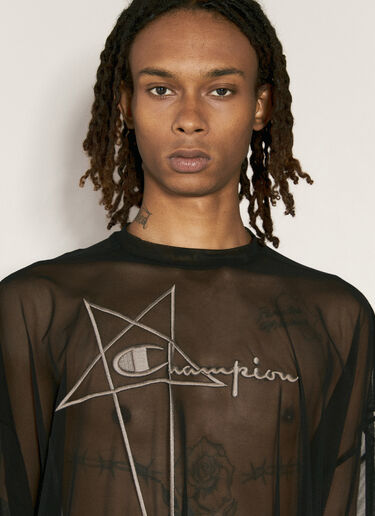 Rick Owens x Champion Tommy T-Shirt Black roc0157004