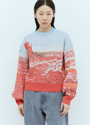 Acne Studios Landscape Knit Sweater Green acn0258003