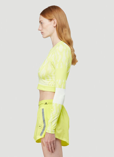 adidas by Stella McCartney TruePurpose Seamless Crop Top Yellow asm0243017