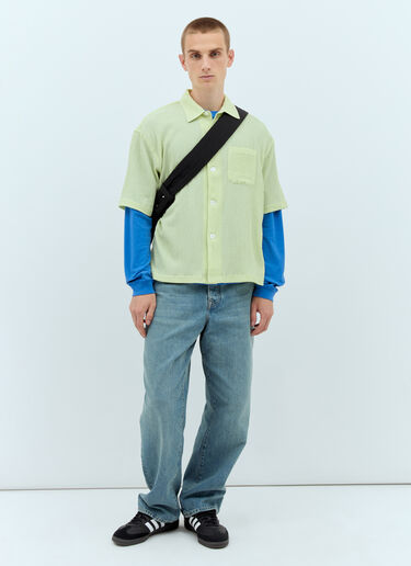 Stüssy Flat Bottom Crinkled Shirt Green sts0157005