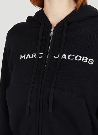 Marc Jacobs Logo Jacquard Hooded Sweatshirt Black mcj0247021