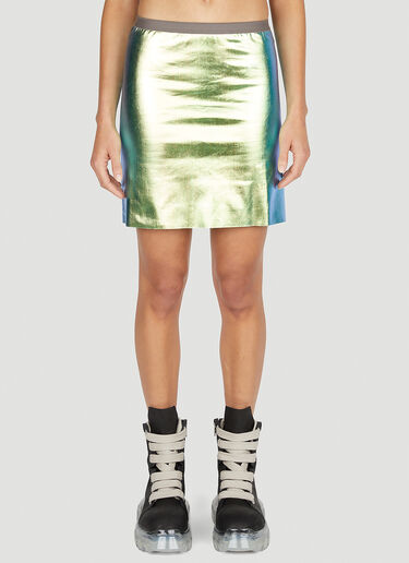 Rick Owens Metallic Skirt Green ric0251014