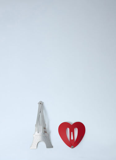 Set Of Two Bazaar Snp Hair Clips Balenciaga Set Of Two Bazaar Snp Hair Clips Red bal0262030