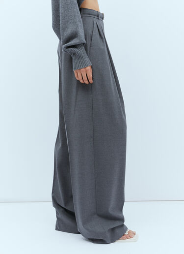 Sportmax Oversized Stretch Wool Tailored Pants Grey spx0254002