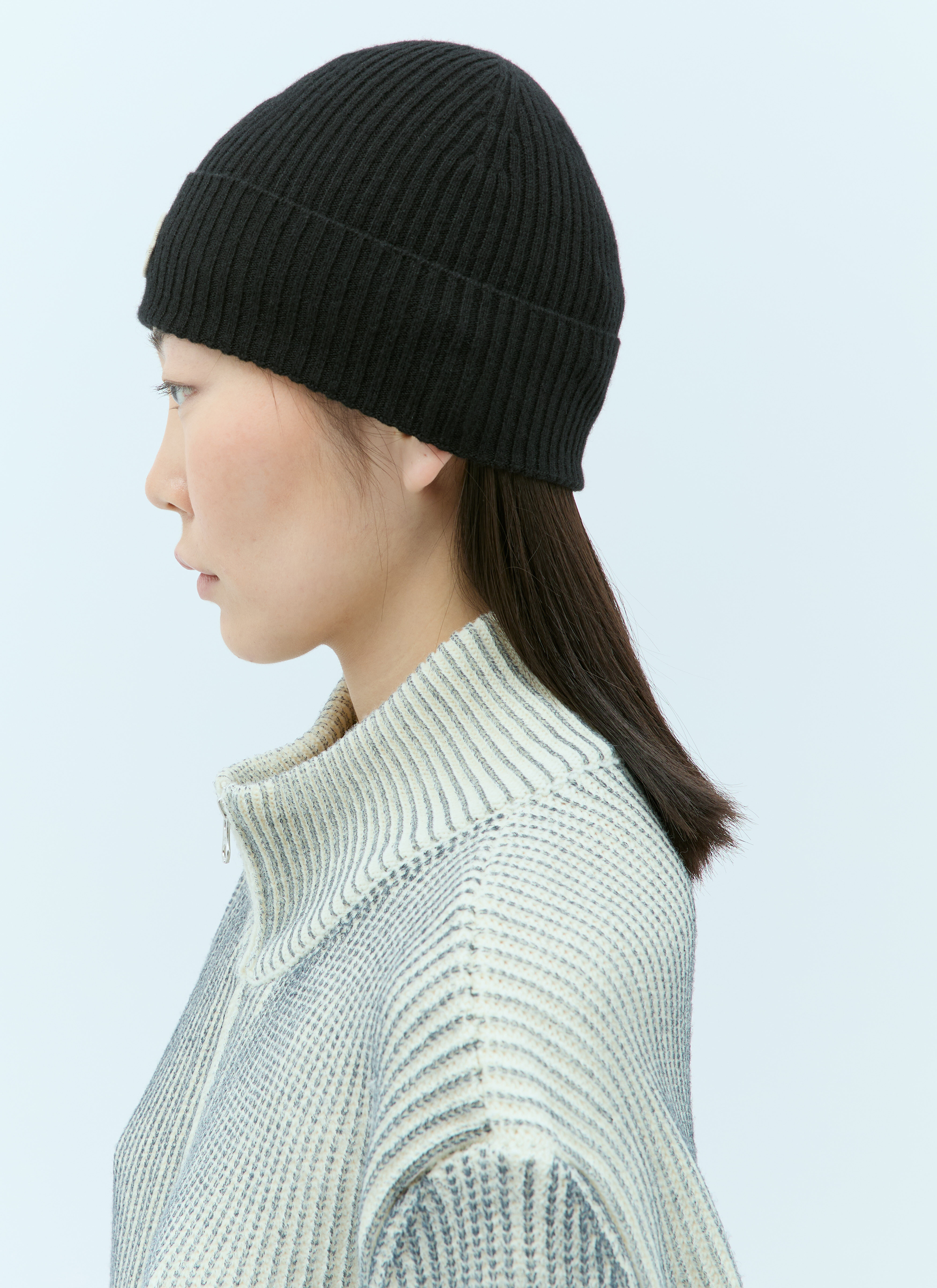 Moncler x Rick Owens レディース ロゴパッチ カシミアビーニー