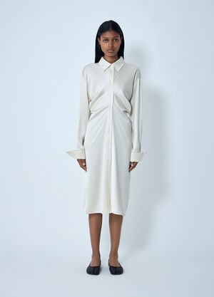 TOTEME Slouch Shirt Dress White tot0262020