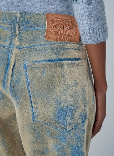 Acne Studios Flocked Denim Jeans Blue acn0262035