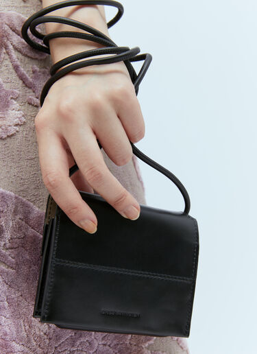 Dries Van Noten 아코디언 가죽 지갑 블랙 dvn0254054