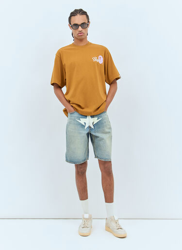 A BATHING APE® Cursive College 徽标 T 恤 芥末黄 aba0158009
