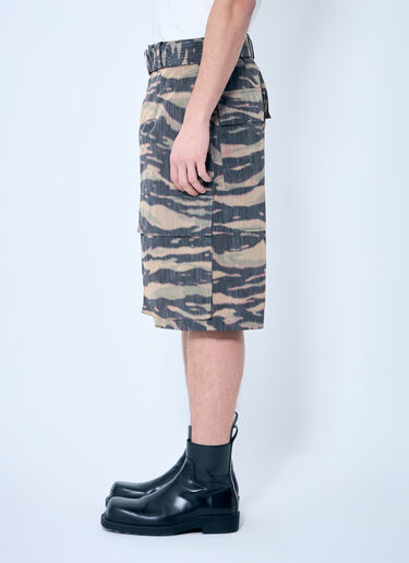 Jil Sander Belted Camo Shorts Brown jil0159005