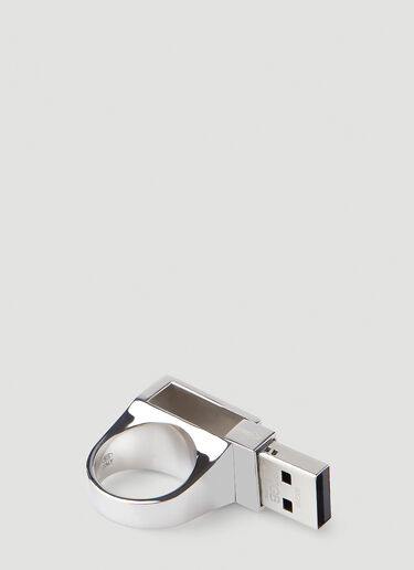 D'heygere x Deewee USB Signet Ring Silver hey0348001