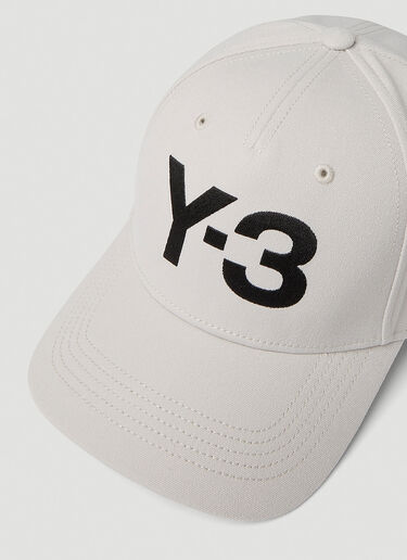 Y-3 로고 자수 베이스볼 캡 라이트 그레이 yyy0152055