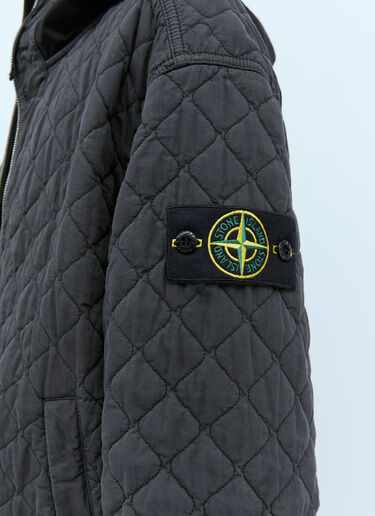 Stone Island Quilted Hooded Jacket Grey sto0154032