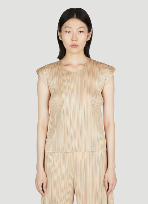 Pleats Please Issey Miyake Draped Plissé Top Black plp0254005