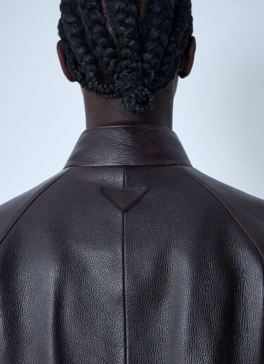 Leather Jacket Prada Leather Jacket Brown pra0162001