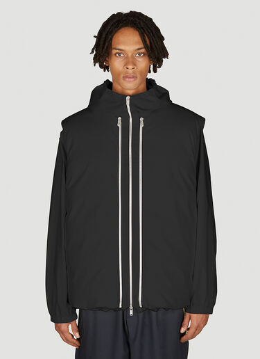 Jil Sander+ Layered Hooded Down Jacket Black jsp0153001