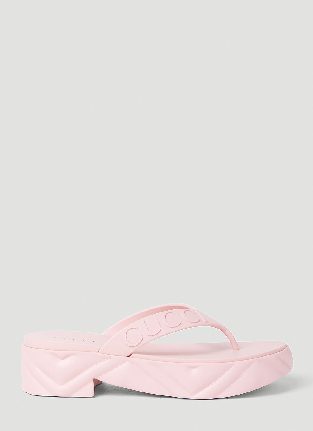 Gucci Thong Platform Sandal in Pink LN CC