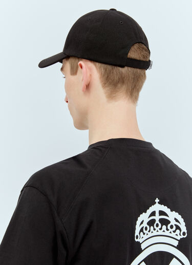 Y-3 x Real Madrid 로고 프린트 베이스볼 캡 블랙 rma0156013