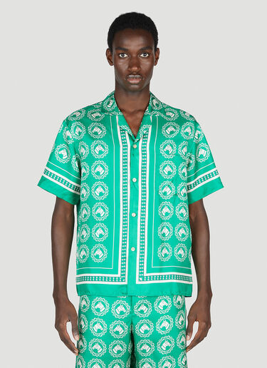 Gucci Aloha Bowling Shirt Green guc0153013