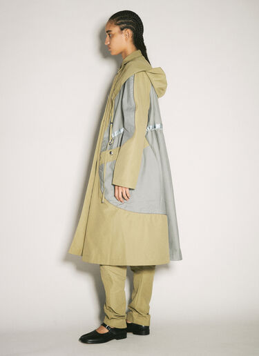 Kiko Kostadinov Herne Hooded Trench Coat Khaki kko0258004
