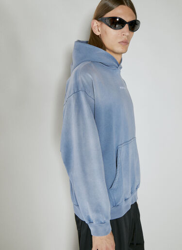 Balenciaga 로고 자수 후드 스웨트셔츠 블루 bal0154017