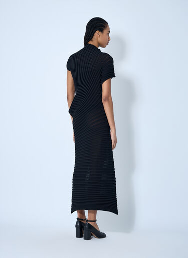 Issey Miyake ストリームニットドレス  ブラック ism0260002