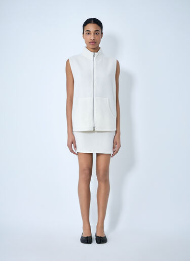 RIER Sleeveless Zip Vest White rrr0264007