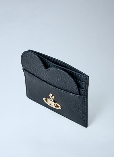 Heart Motif Leather Card Holder Vivienne Westwood Heart Motif Leather Card Holder Black vvw0263055