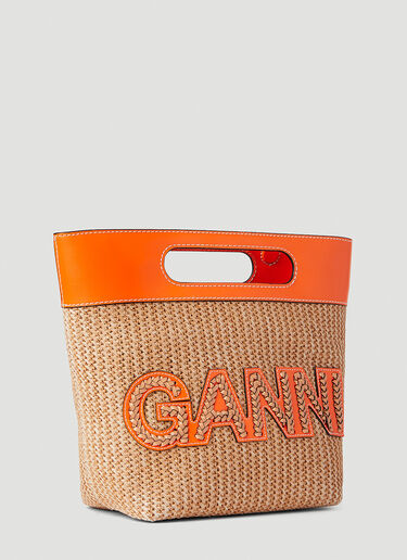 GANNI Kraft Tote Bag Orange gan0252055