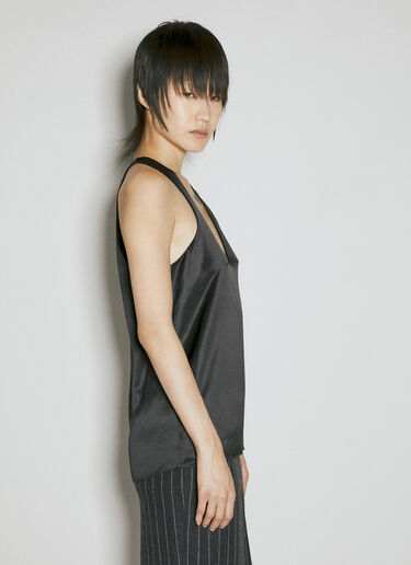 Saint Laurent シルクタンクトップ ブラック sla0254003