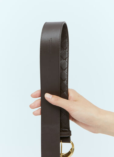 Intrecciato Leather Belt Bottega Veneta Intrecciato Leather Belt Brown bov0256024